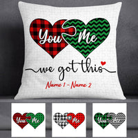 Personalized You & Me Heart Couple Pillow JR291 95O53 thumb 1