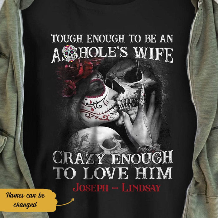 Personalized Husband Wife Skull T Shirt JN191 85O58 1