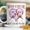 Personalized Couple French Mon Cœur Est Là Où Tu Es Mug 31034 1