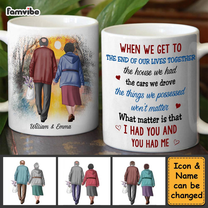 Personalized Couple Gift We Get To The End Of Our Lives Together Mug 31249 1