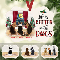 Personalized Life Is Better With Dog Christmas MDF Benelux Ornament NB91 30O53 thumb 1