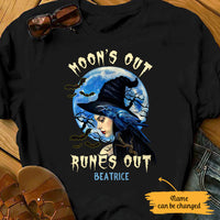Personalized Witch Moon Out Runes Out Halloween T Shirt JL151 29O65 thumb 1