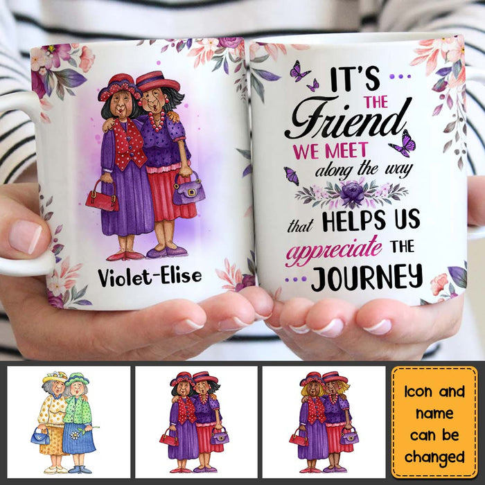 Personalized It's The Friend We Meet Mug 23011 1