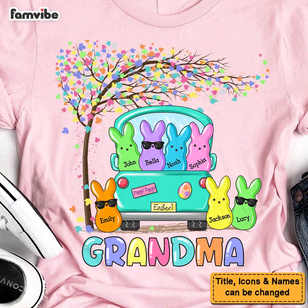 Personalized Grandma Easter Peeps Truck Shirt 23013 Primary Mockup