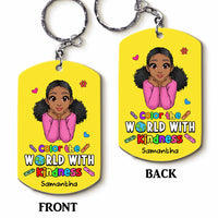 Personalized Color Your World With Kindness Aluminum Keychain 23017 thumb 1