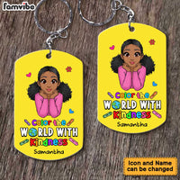 Personalized Color Your World With Kindness Aluminum Keychain 23017 thumb 1