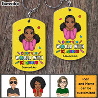 Personalized Color Your World With Kindness Aluminum Keychain 23017 thumb 1