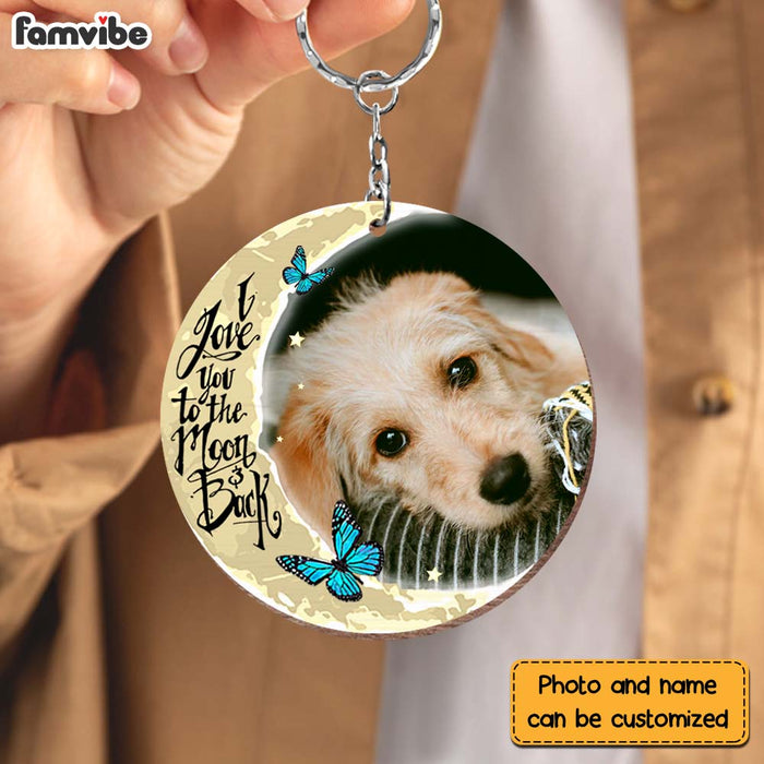 Personalized Dog Photo Memorial Forever In My Heart Wood Keychain 23020 1