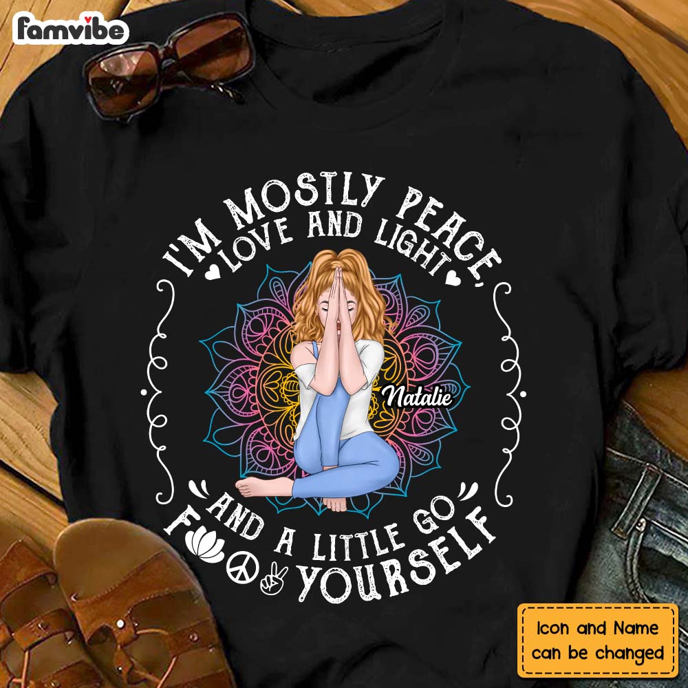 Personalized Gift For Daughter I'm Peace, Love And Light Shirt 23026 Primary Mockup