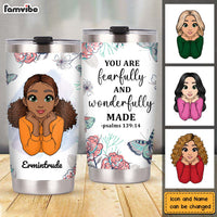 Personalized Gift For Granddaughter You Are Fearfully and Wonderfully Made Steel Tumbler 23027 thumb 1