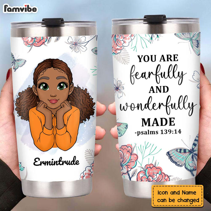Personalized Gift For Granddaughter You Are Fearfully and Wonderfully Made Steel Tumbler 23027 1