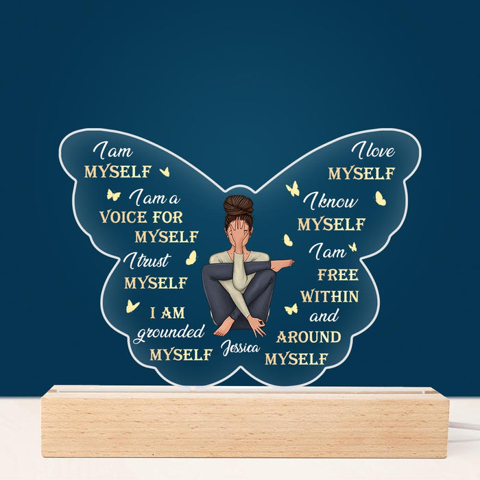 Personalized Gift For Daughter I Am Myself Plaque LED Lamp Night Light 23035 1