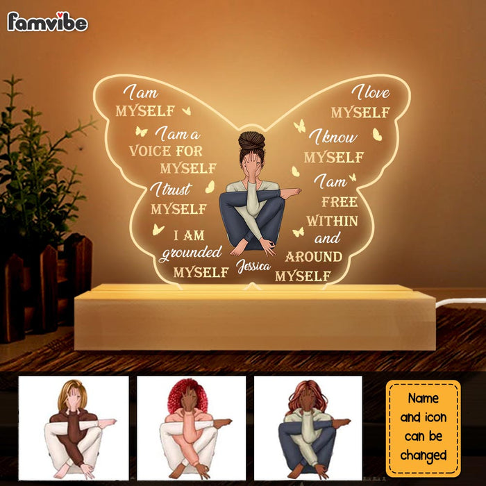 Personalized Gift For Daughter I Am Myself Plaque LED Lamp Night Light 23035 1
