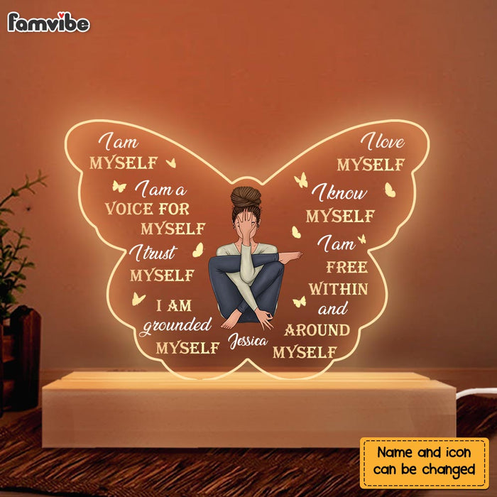 Personalized Gift For Daughter I Am Myself Plaque LED Lamp Night Light 23035 1