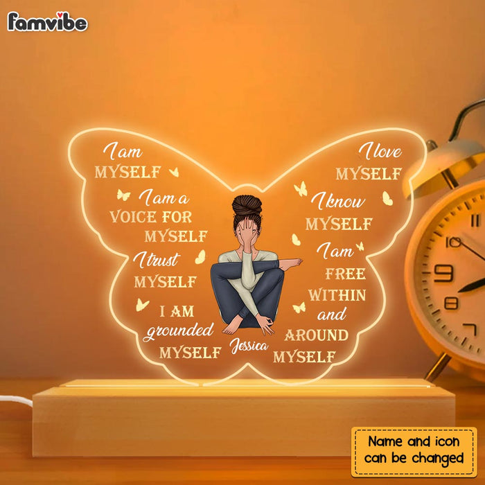 Personalized Gift For Daughter I Am Myself Plaque LED Lamp Night Light 23035 1