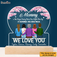 Personalized To My Mom From Children We Love You Plaque LED Lamp Night Light 23036 thumb 1