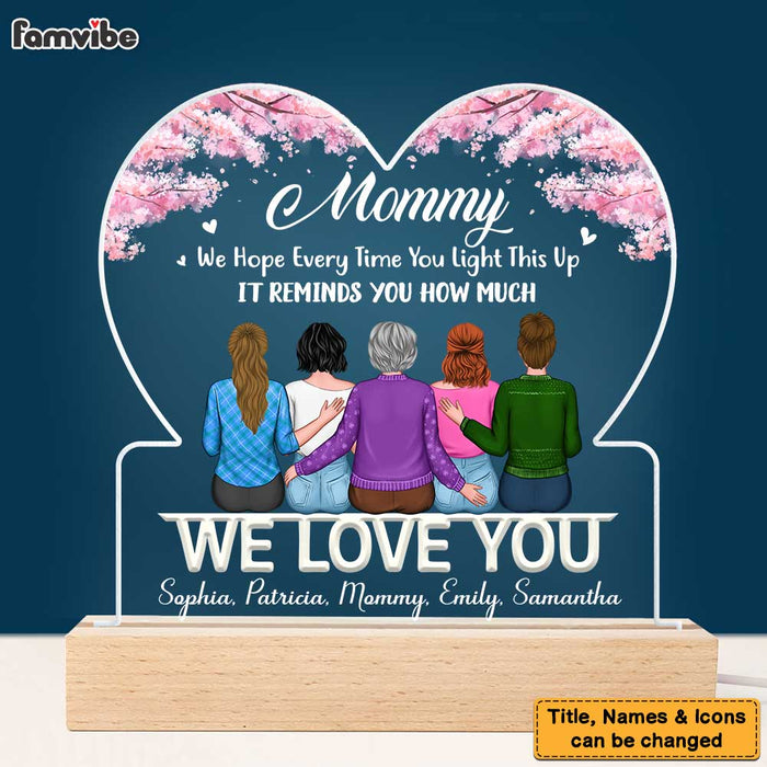 Personalized To My Mom From Children We Love You Plaque LED Lamp Night Light 23036 1
