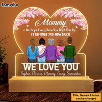 Personalized To My Mom From Children We Love You Plaque LED Lamp Night Light 23036 thumb 1
