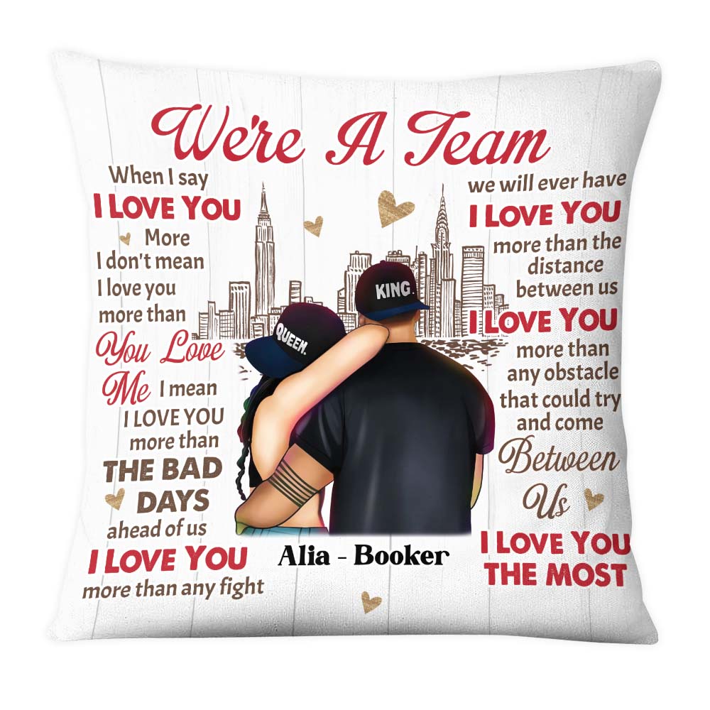 Personalized Gift for Couple We're A Team Pillow 23037 Primary Mockup