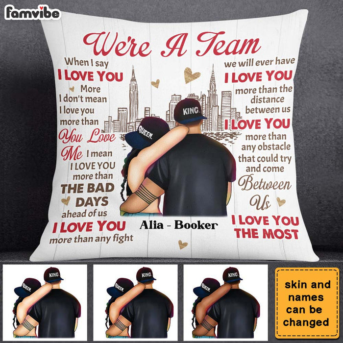 Personalized Gift for Couple We're A Team Pillow 23037 1