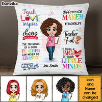 Personalized Teacher Appreciation Teach Love Inspire Pillow 23045 thumb 1