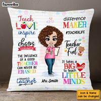 Personalized Teacher Appreciation Teach Love Inspire Pillow 23045 thumb 1
