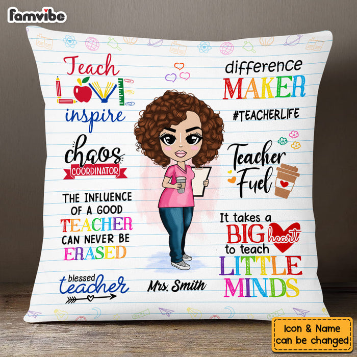 Personalized Teacher Appreciation Teach Love Inspire Pillow 23045 1