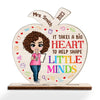 Personalized Teacher Big Heart To Help Shape Little Minds Wood Plaque 23048 1