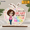 Personalized Teacher Big Heart To Help Shape Little Minds Wood Plaque 23048 1