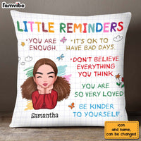 Personalized Mental Health Gift For Daughter Granddaughter Little Reminders Pillow 23049 thumb 1