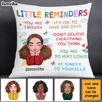 Personalized Mental Health Gift For Daughter Granddaughter Little Reminders Pillow 23049 thumb 1