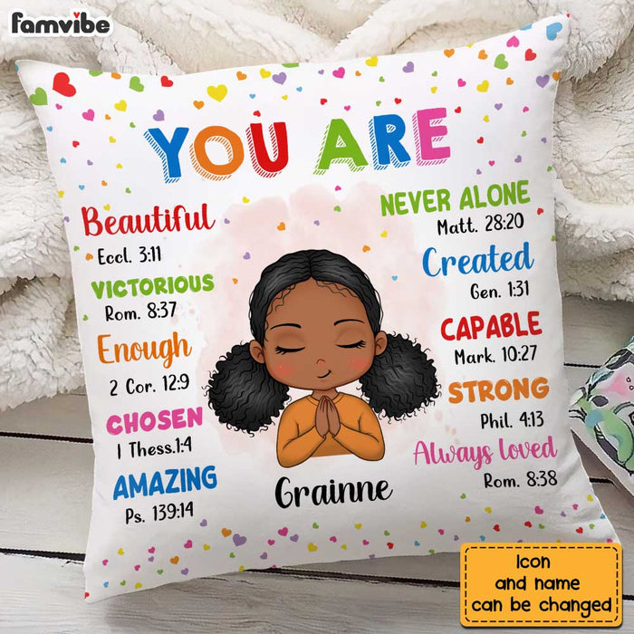 You Are Beautiful Victorious - Personalized Pillow (Insert