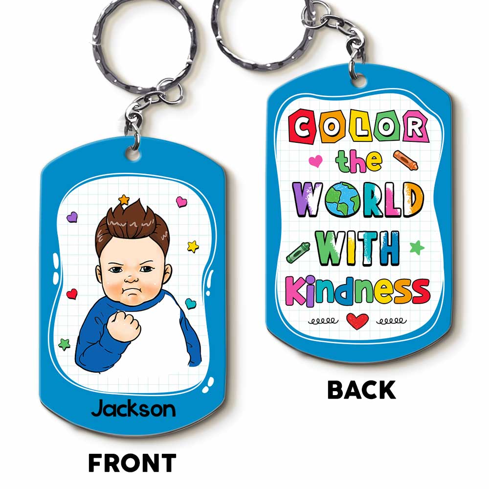 Personalized Gift For Grandson Aluminum Keychain 23058 Primary Mockup