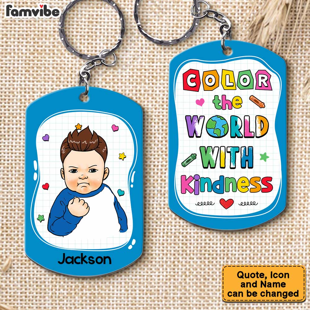 Personalized Gift For Grandson Aluminum Keychain 23058 Primary Mockup