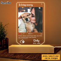 Personalized Pet Memorial Photo Post Plaque LED Lamp Night Light 23066 thumb 1