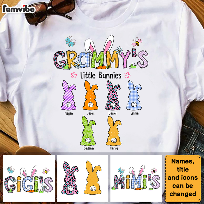 Personalized Easter Grandma's Nana's Mom's Mimi's Little Bunnies Shirt - Hoodie - Sweatshirt 23067 1