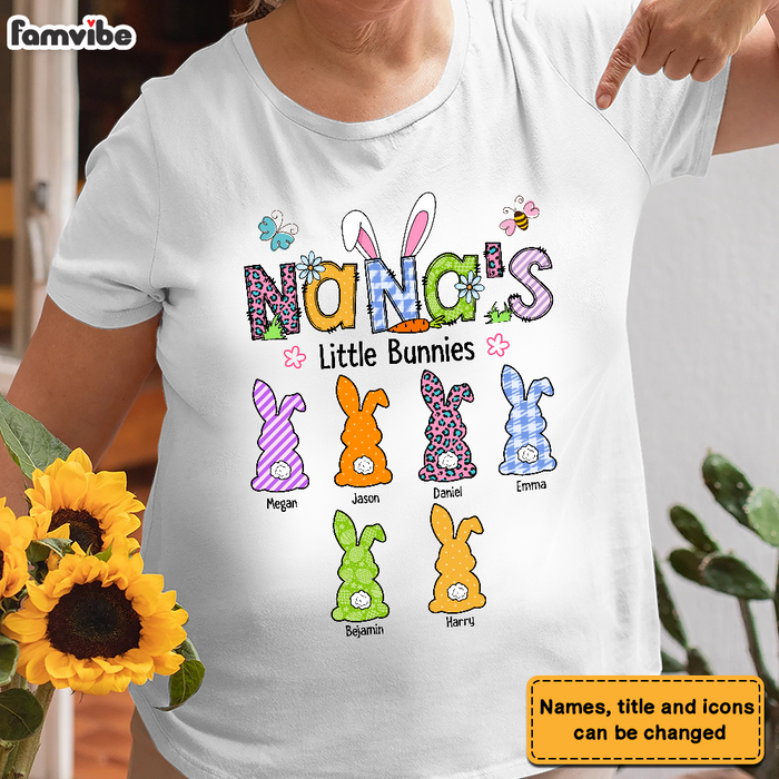 Personalized Easter Grandma's Nana's Mom's Mimi's Little Bunnies Shirt - Hoodie - Sweatshirt 23067 1