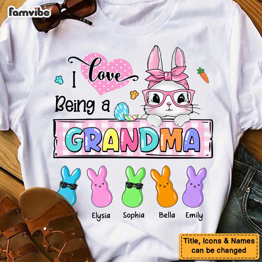 Personalized I Love Being A Grandma Easter Bunny Shirt 23068 Primary Mockup