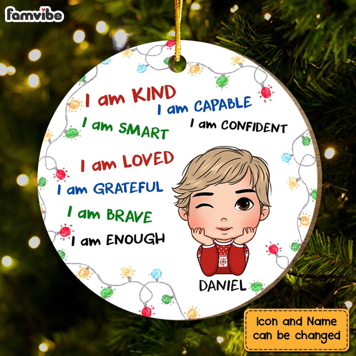 Personalized Gift For Grandson I Am Kind Circle Ornament 30131 1