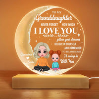 Personalized Granddaughter Gifts From Grandma Follow Dreams Plaque LED Lamp Night Light 23072 thumb 1