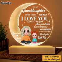 Personalized Granddaughter Gifts From Grandma Follow Dreams Plaque LED Lamp Night Light 23072 thumb 1