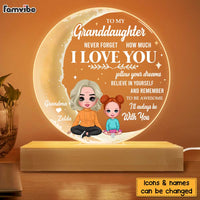 Personalized Granddaughter Gifts From Grandma Follow Dreams Plaque LED Lamp Night Light 23072 thumb 1