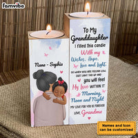 Personalized Granddaughter From Grandma Light This Up When You Are Low Wood Candle Holder 23073 thumb 1