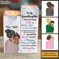 Personalized Granddaughter From Grandma Light This Up When You Are Low Wood Candle Holder 23073 thumb 1