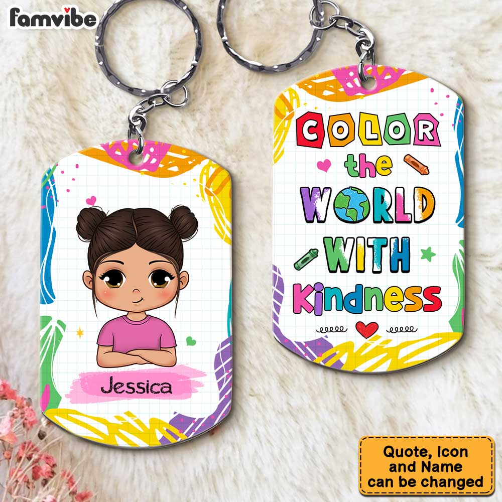 Personalized Gift For Granddaughter Aluminum Keychain 23083 Primary Mockup