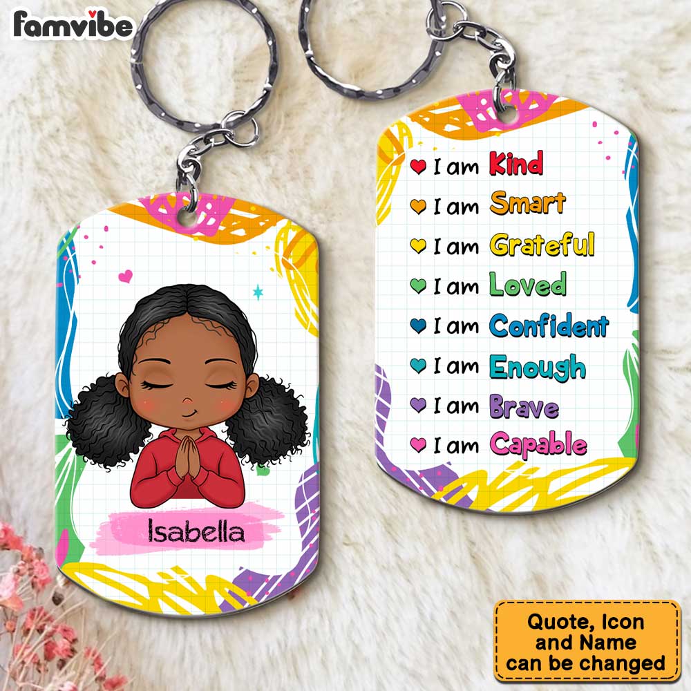 Personalized Gift For Granddaughter Aluminum Keychain 23084 Primary Mockup