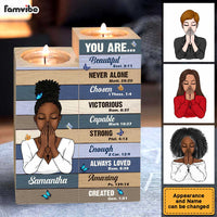 Personalized Gift For Daughter You Are Bible Verses Wood Candle Holder 23095 thumb 1