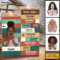 Personalized Gift For Daughter You Are Bible Verses Wood Candle Holder 23097 thumb 1