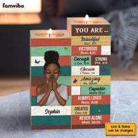 Personalized Gift For Daughter You Are Bible Verses Wood Candle Holder 23097 thumb 1