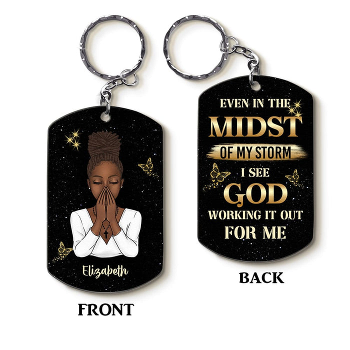 Personalized In The Midst Of My Storm Aluminum Keychain 23098 1
